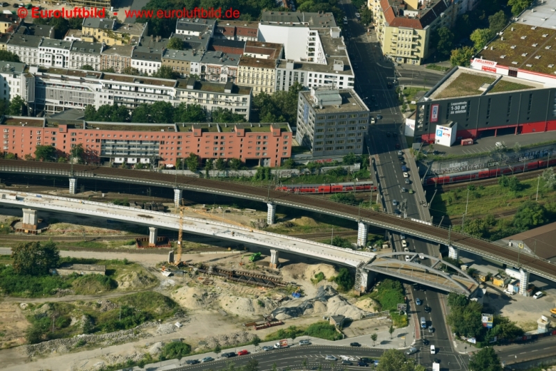 Luftbilder vom 15.08.2017 Berlin, Neubau SBahn S21