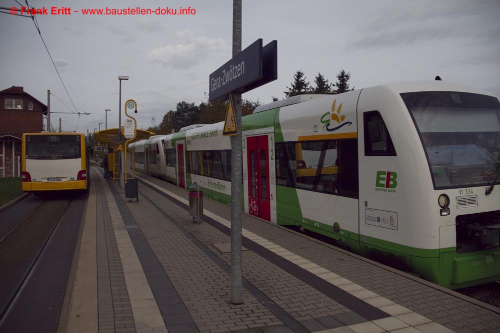 Der Verknüpfungspunkt in Zwötzen mit der Straßenbahn wird nächstes Jahr erweitert.